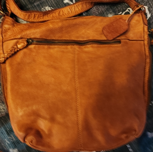 Handcrafted In India Vintage Look Woven Leather Hobo Handbag Satchel Purse - Picture 5 of 6